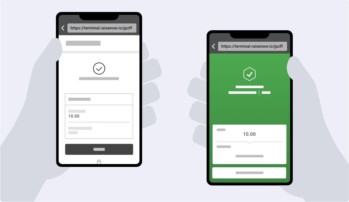 Confirmation shown on both devices